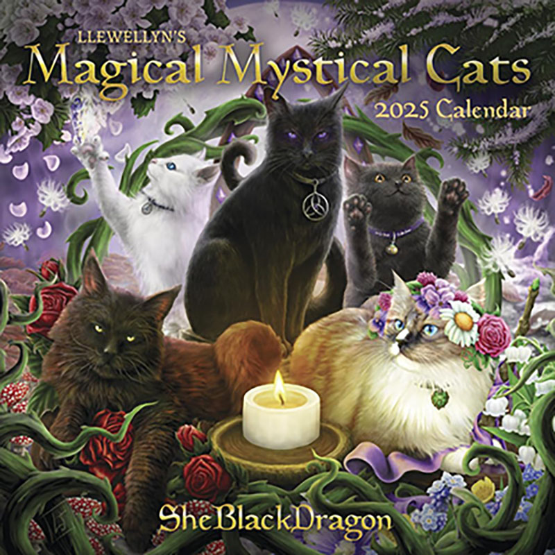 2025 Magical Mystical Cats Calendar by Llewellyn