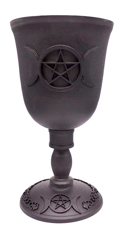 7 5/8" Triple Moon & Pentagram chalice